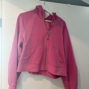 Lululemon scuba oversized full zip in pink blossom xs/s